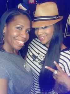 All Smiles with Mimi Faust during recent charity event.